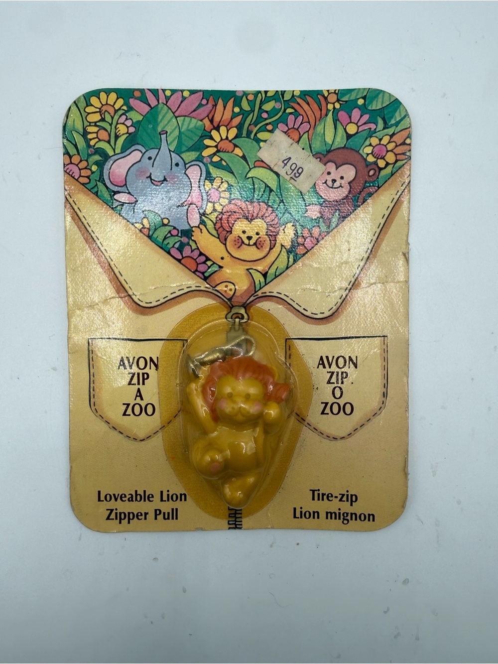 Vintage’s 1983 Avon "Zip A Zoo" Lovable Lion zipper pull charm